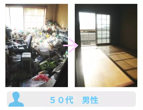 【ゴミ屋敷・汚部屋の片付けの依頼者様の声】宮城県仙台市:50代男性